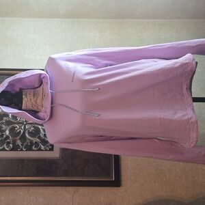 Columbia Nellie Joy FS Hooded Pullover Shirt Lavender Large Nwt- But Came Off